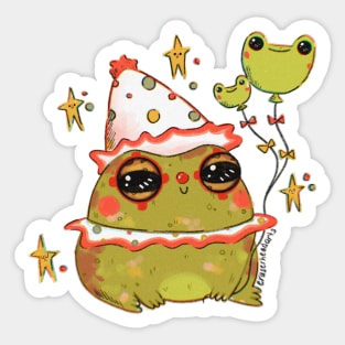 Clown Froggy Sticker